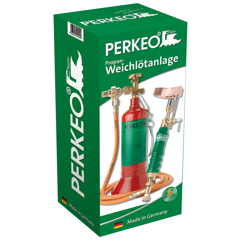 Original PERKEO soft soldering system in a set with ZINNFIX, UNIGEL and PERKEO cap